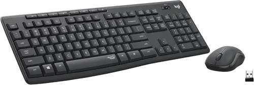 Logitech MK295 Combo de ratón y teclado inalámbrico con tecnología SilentTouch, teclado numérico completo, seguimiento óptico avanzado, inalámbrico