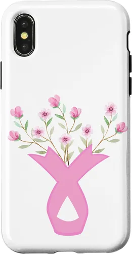 Vista 5 de Flower Jar Pink Ribbon Breast Cancer Awareness Month Women Case for iPhone 17