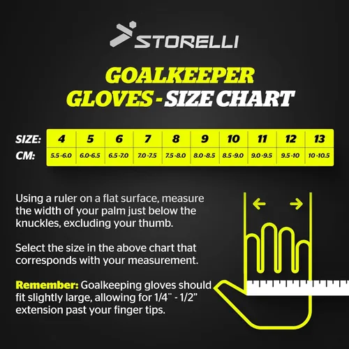 Vista 7 de Storelli Gladiator 3 GK Gloves High-Impact Hand Protection with Removable Finger Spines, Premium Hand Grip for Soccer Goalies