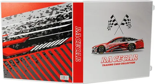 Vista 6 de UniKeep Carpeta de almacenamiento de tarjetas coleccionable con temática de Nascar, capacidad de 360 tarjetas (coche)