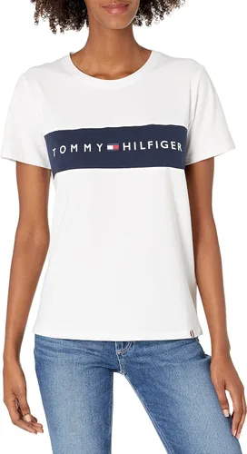 Vista 4 de Tommy Hilfiger Women's Performance Cotton T-Shirt Lightweight Graphic Tees