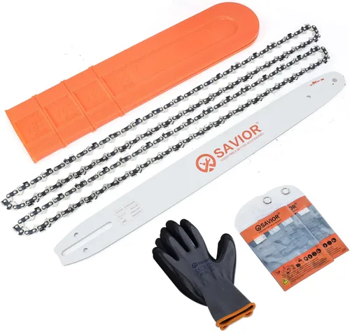 Vista 11 de Savior Cadena de motosierra de 12 pulgadas con barra de 45 eslabones de transmisión calibre .043 3/8 LP para Dewalt DCCS620B DCCS620P1 Craftsman