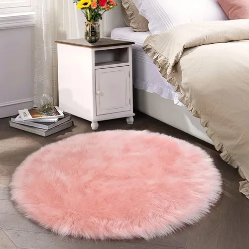 Vista 97 de Latepis - Alfombra rectangular de piel sintética tipo lana de oveja suave y esponjosa de estilo bohemio para sala de estar, dormitorio y residencias