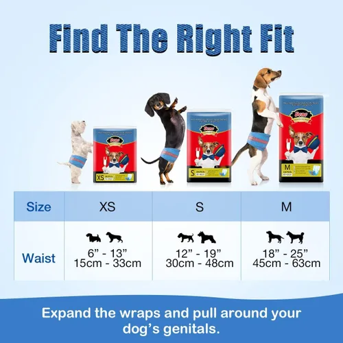 Vista 6 de Dono Pañales desechables para perros machos y perros, pantalones vaqueros súper absorbentes y suaves para mascotas, pañales para perros machos