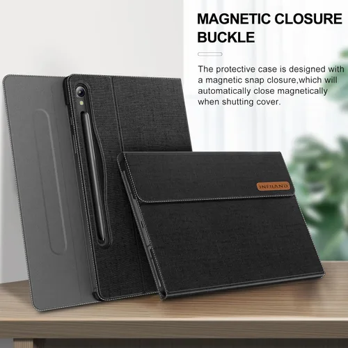 Vista 3 de INFILAND Funda para Samsung Galaxy Tab S10 Lite/10 FE/ S9 FE 5G de 10.9 pulgadas/Tab S9 de 11 pulgadas, Cubierta Ultra Delgada Multi-Ángulo