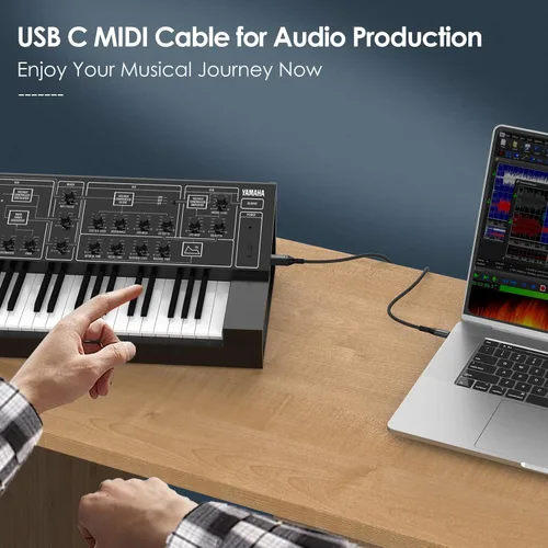 Vista 6 de Cable de impresora USB B a C de 10 pies, cable de impresora USB C para iPad Pro, iPad Air, MacBook Pro, MacBook Air M1, Mac Pro, cable MIDI USB C