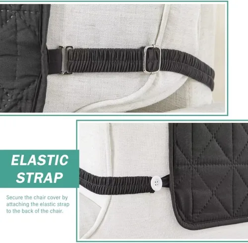 Vista 8 de Funda antideslizante para sofá biplaza reclinable 100% impermeable, protector de muebles con bolsillo y correas elásticas para mascotas, 46