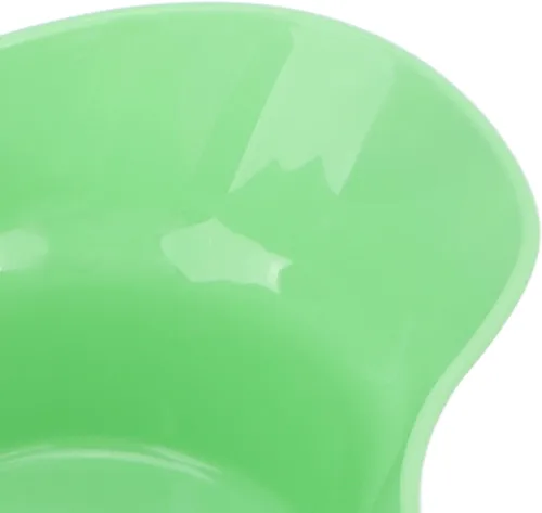 Vista 6 de Taza de lavabo Emesis para cuidado bucal, lavabo de vómito de plástico con diseño de arco, taza de enjuague bucal de cama con boca ancha, bandeja