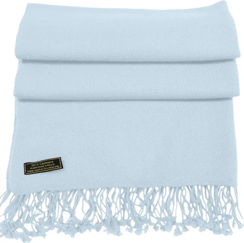 Vista 6 de CJ Apparel 100% Cashmere Shawls Shawl Scarf Wrap Stole Scarves Wraps Stoles Azul bebé