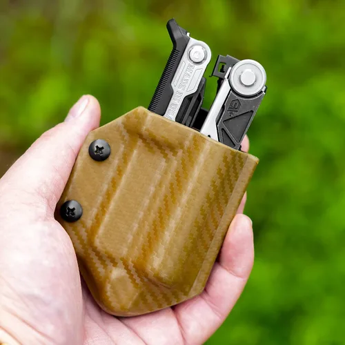 Vista 4 de Clip & Carry Kydex Funda multiherramienta para Gerber Center-Drive con soporte de sidecar opcional ~ Fabricado en Estados Unidos