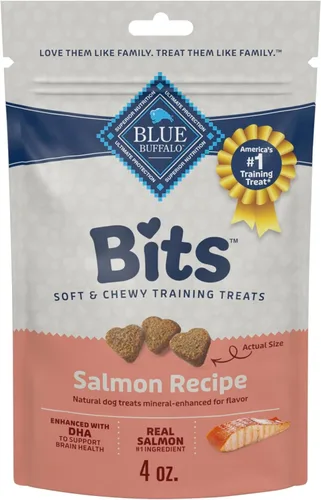 Vista 12 de Blue Buffalo Bits Golosinas suaves para entrenamiento para perros, hechas con ingredientes naturales y mejoradas con DHA, receta de pollo, bolsa