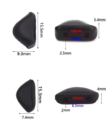 Vista 2 de 4 almohadillas de nariz compatibles con Galaxy para Oakley Fives Squared, Turbine, Straightlink, Chainlink, Crosslink Pro Sweep, Pit Bull, válvula