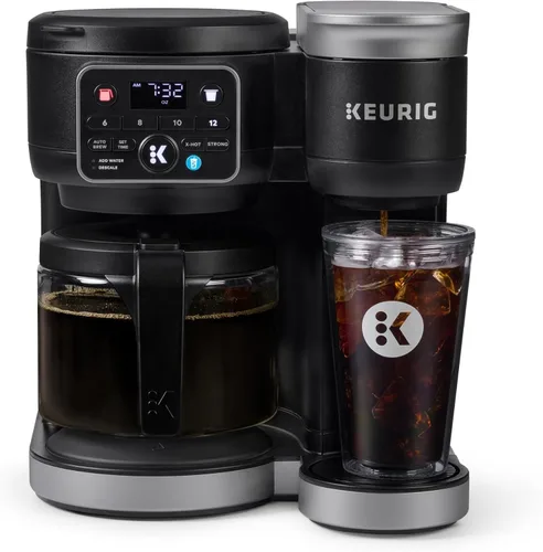 Keurig K-Duo - Cafetera caliente y helada de una sola porción y jarra – Tecnología MultiStream, depósito de 72 onzas, ideal para hospedaje de