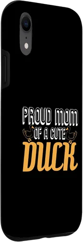 Vista 3 de Funda para iPhone XR Goose Mallard Quack Joke Cute Mommy Duckling Mom Duck Lover Case