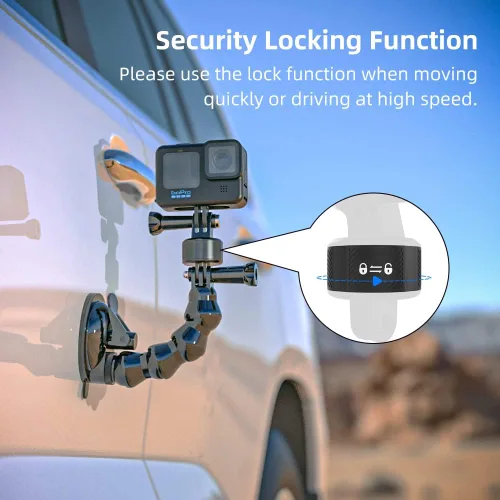 Vista 4 de Accesorios magnéticos para GoPro, base de liberación rápida para bicicleta, selfie stick, monopie, soporte de trípode, compatible con GoPro Hero