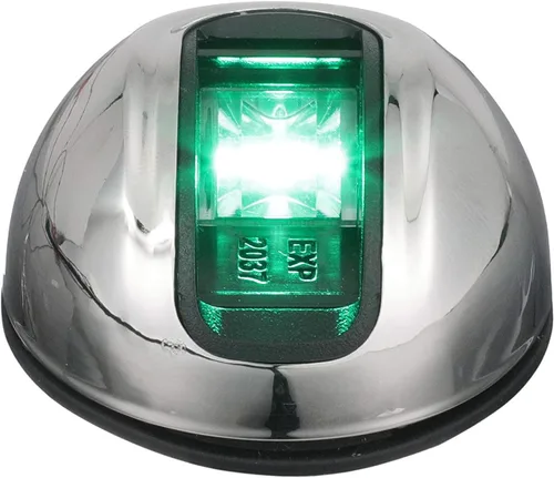 Vista 9 de Attwood NV2002SS-7 LightArmor Luces de navegación de 2 millas, montaje en cubierta, redondo, bicolor, iluminación LED, carcasa inoxidable
