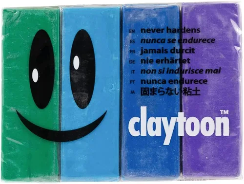 Vista 11 de Van Aken Claytoon - Arcilla para modelar – 1 libra (cuatro barras de 4 onzas) – Uso para Claymation, modelos y Stop Motion (Circus)