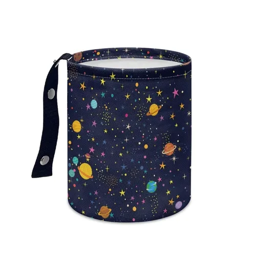 Vista 23 de American Flag Foldable Car Trash Can Small Hanging Car Garbage Can Car Trash Bag Wastebasket Garbage Storage Organizer Trash Bin