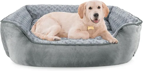 Vista 10 de JOEJOY - Cama rectangular para perros grandes, medianos y pequeños - Cama de sofá ortopédica lavable, suave y transpirable para cachorros