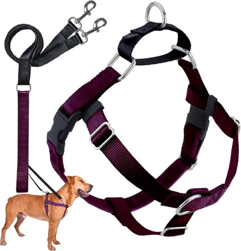 Vista 35 de 2 Hounds Design Freedom - Arnés para perro sin tirones, arnés ajustable y correa, fácil de caminar y control cómodo, se adapta a perros pequeños