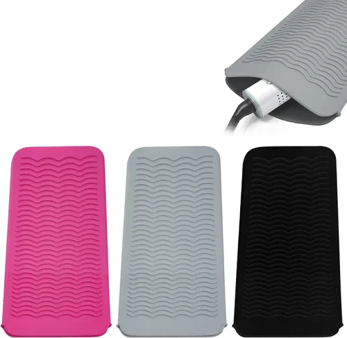 Vista 15 de 1 Paquete de Funda de Silicona Resistente al Calor para Alisador de Cabello, Rizador, Plancha Plana y Herramientas Calientes para el Cabello Negro
