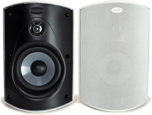 Vista 8 de Polk Audio Atrium 8 Altavoz para exteriores con potentes graves (cada uno, negro), durabilidad para todo tipo de clima, amplia cobertura de sonido