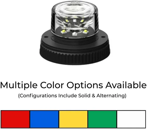 Vista 3 de SpeedTech Lights Flare 360° 6 LED 18 W Luz estroboscópica – Bombilla de botón oculta, faro de peligro para vehículos de policía, construcción Rojo