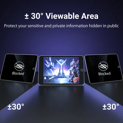 Vista 4 de ZOEGAA Pantalla de privacidad para iPad Mini 5, protector de pantalla de privacidad compatible con iPad Mini 5 (2019) y iPad Mini 4, anti luz azul