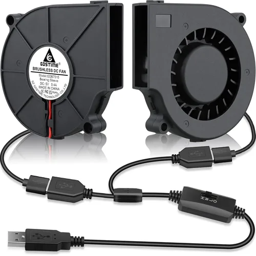 Vista 9 de GDSTIME Ventilador de ventilador USB de 1.575 in de 5 V con control de 3 velocidades, ventiladores sin escobillas Micro 5 voltios DC 4010 rodamiento