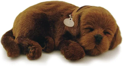 Perfect Petzzz Cama para mascotas para cachorros y perros con respiración abrazable de laboratorio de chocolate