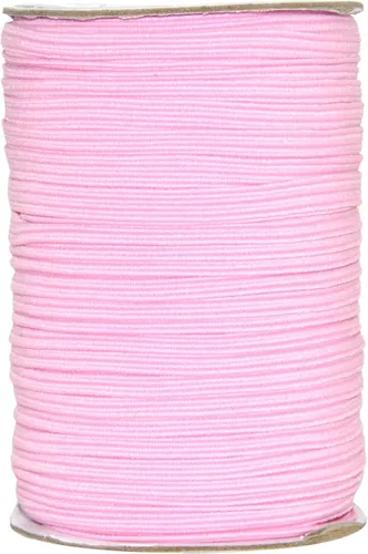 Vista 112 de Mandala Crafts Rollo de bandas elásticas beige de 0.472 in y 20 yardas para costura, 1/2 cordón elástico plano, correas elásticas trenzadas de 1 2