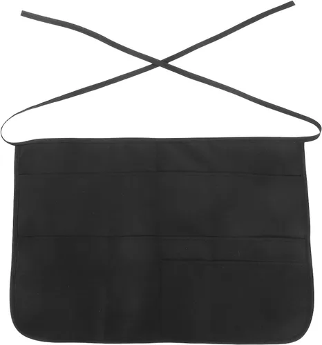 Ciieeo Cleaning Apron with Multiple Pockets Black Sturdy Work Apron for Men and Women for Housekeeping and Cooking Tasks