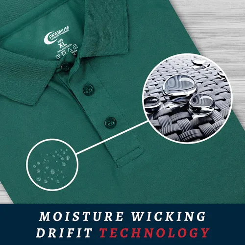 Vista 4 de Premium Wear Boys High Moisture Wicking Polo T Shirts