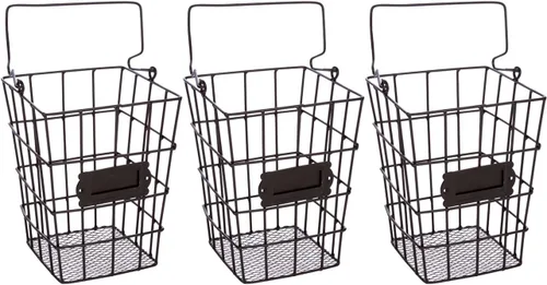 Vista 9 de Trademark Innovations Metal Wire and Mesh Hanging Utensil and Storage Basket (Pack of 2)
