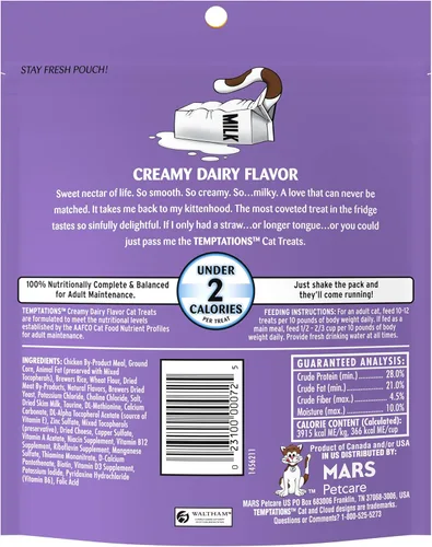 Vista 3 de Golosinas Temptations clásicas para gatos, empaque múltiple