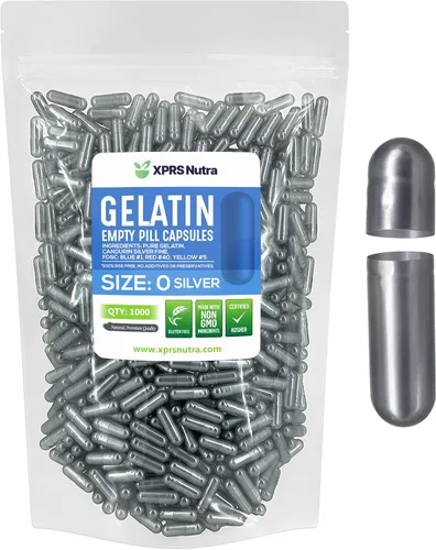Vista 50 de XPRS Nutra Size 0 Empty Capsules - 100 Count Empty Gelatin Capsules - Pills DIY Capsule Filling - Pure Bovine Pill Gel Caps for Do-It-Yourself