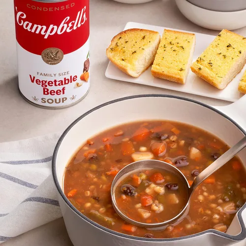 Vista 3 de Campbell's - Sopa condensada de carne tamaño familiar, paquete de 12 unidades de 23 onzas