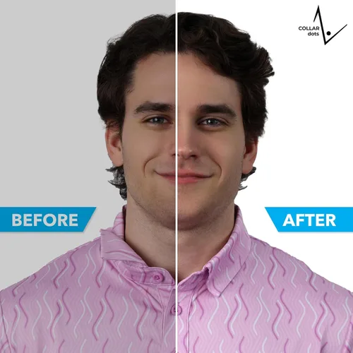 Vista 5 de Collar se mantiene para camisas de vestir y polos de hombre. Truco de moda para plástico, metal y collar magnético