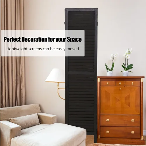 Vista 48 de ECOMEX Divisor de habitación de madera con 8 rejillas de 5.6 pies de alto, paneles de pantalla de privacidad plegables, pared divisora