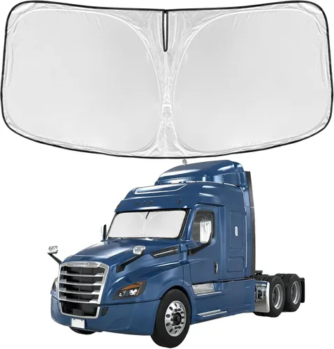 Vista 42 de Parasol de 2025 capas para parabrisas, ajuste personalizado, tela 240T, parasol retráctil que bloquea los rayos ultravioletas, accesorios