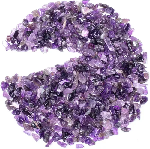 Piedras de amatista de cristal triturado de cuarzo de forma irregular para el hogar, piedras decorativas para el hogar, jarrones, plantas,