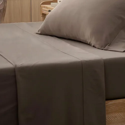 Vista 22 de PURE ERA Jersey Knit Flat Top Sheet Only 100% T-Shirt Heather Cotton Super Soft Comfy Breathable (1-Pack, King, Heather Burgundy Red)