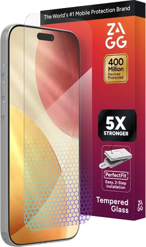 Vista 59 de ZAGG Glass Elite - Protector de pantalla antirreflejo para Apple iPhone 16e/ 14/13/ 13 Pro - Protección contra roturas 5X, tecnología antihuellas