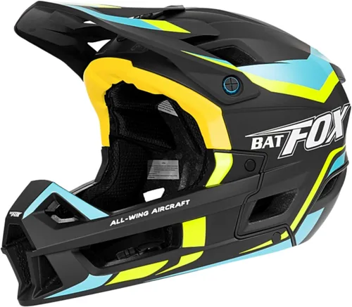Vista 11 de BATFOX Full Face Mountain Bike Helmet for Men Women Adult Helmet Downhill DH BMX MTB