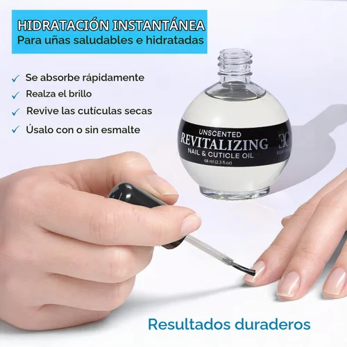 Vista 3 de Ellie Chase Aceite hidratante para el cuidado de cutículas y uñas, 2.3 onzas líquidas, sin perfume, infundido con aceite de jojoba, aloe, vitamina