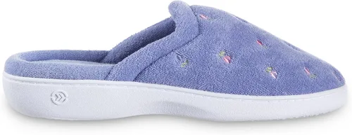 Vista 6 de isotoner Pantuflas de rizo para mujer con espuma viscoelástica para mayor comodidad en interiores y exteriores