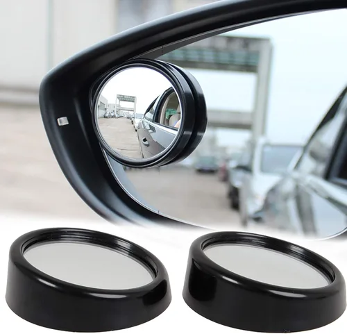 Vista 14 de x xotic tech Blind Spot Mirror, 2'' Black Round HD Glass Convex Rear View Mirror, 360° Rotate Wide Angle, Universal for Car SUVs Truck Motorcycle(2