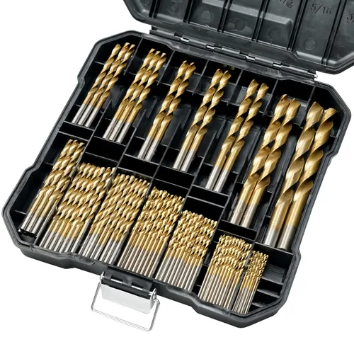 Vista 9 de GMTOOLS juego de 10 brocas con vástago hexagonal de cambio rápido de 1/4 de pulgada, revestidas de titanio, brocas de impacto HSS de 135 grados