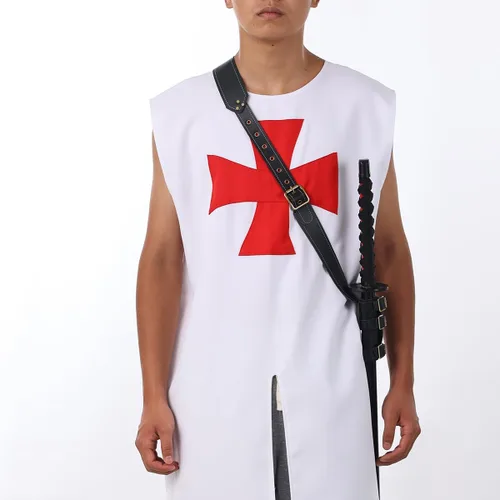 Vista 4 de BLESSUME Cinturón medieval de caballero con espada rana funda de estoque, soporte de vaina de estoque, 1 unidad Negro 1