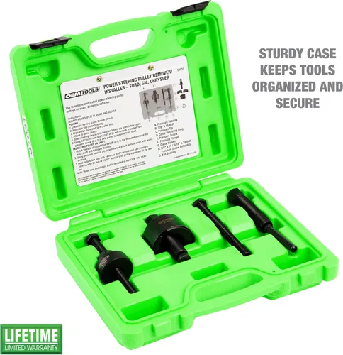 Vista 2 de OEMTOOLS Kit de extractor e instalador de polea de dirección asistida, remueve e instala poleas de bomba de dirección asistida en la mayoría
